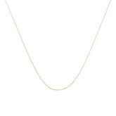 Solid 10K Rose Gold 0.5Mm Rope Chain Necklace. Unisex Chain - Size 18" Inches